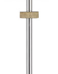 61" Chrome Traditional Shaped Floor Lamp With White Square Shade