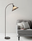65" Bronze Traditional Shaped Floor Lamp With White Empire Shade