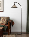65" Bronze Traditional Shaped Floor Lamp With White Empire Shade