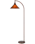 65" Rusted Traditional Shaped Floor Lamp With Rust Empire Shade
