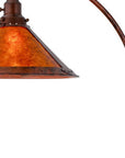 65" Rusted Traditional Shaped Floor Lamp With Rust Empire Shade
