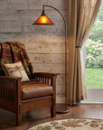 65" Rusted Traditional Shaped Floor Lamp With Rust Empire Shade