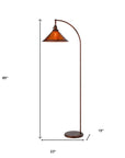 65" Rusted Traditional Shaped Floor Lamp With Rust Empire Shade
