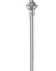 59" Nickel Swing Arm Floor Lamp With Beige Fabric Empire Shade