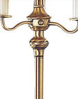 60" Bronze Four Light Traditional Shaped Floor Lamp With Beige Square Shade
