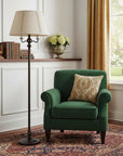 60" Bronze Metal Four Light Floor Lamp With Beige Fabric Square Shade