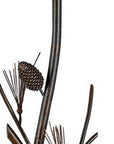60" Rust Metal Floor Lamp With Brown Fabric Empire Shade