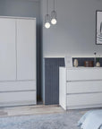 Two Piece White Bedroom Set