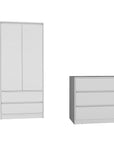 Two Piece White Bedroom Set