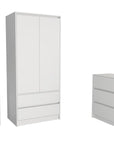 Three Piece White Bedroom Set