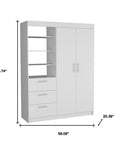 Two Piece White Bedroom Set