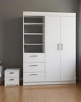 Two Piece White Bedroom Set