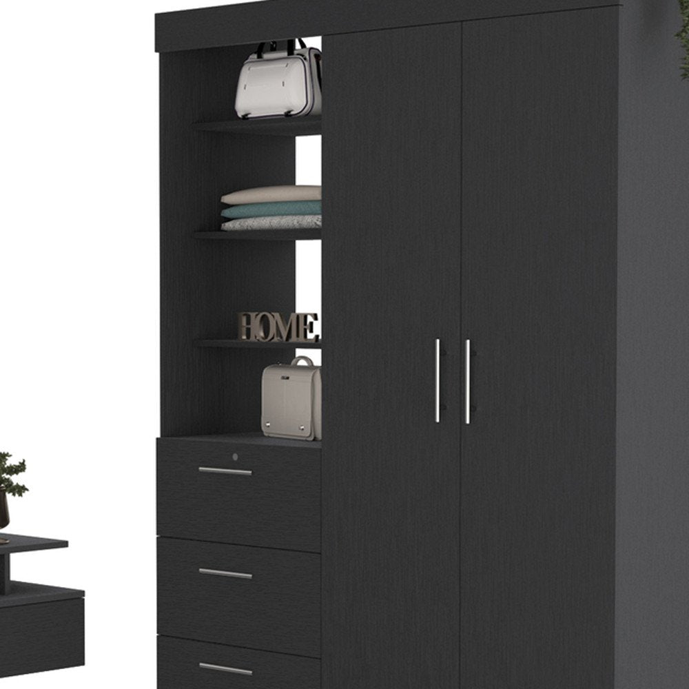 Two Piece Black Bedroom Set