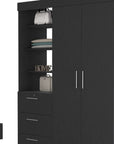 Two Piece Black Bedroom Set