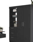 Two Piece Black Bedroom Set