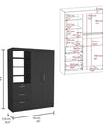 Two Piece Black Bedroom Set