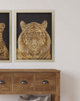 Wild Tiger Portrait Gold Framed Print Wall Art