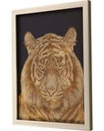 Wild Tiger Portrait Gold Framed Print Wall Art