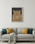 Wild Tiger Portrait Gold Framed Print Wall Art