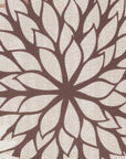 20" Brown Beige and Ivory Floral Indoor Outdoor Throw Pillow