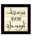Wash Your Hands Black Framed Print Bathroom Wall Art