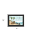 WILD AND FREE JUST LIKE THE SEA Black Framed Print Wall Art