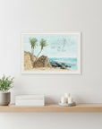 WILD AND FREE JUST LIKE THE SEA Black Framed Print Wall Art