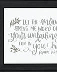 Your Unfailing Love Black Framed Print Wall Art
