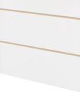 White and Natural 47" Kitchen Island With Storage