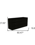 Two Piece Black Bedroom Set