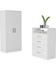 Two Piece White Bedroom Set