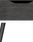 25" Gray And White Wood One Drawer Nightstand