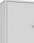 14" White Wood Double Door Linen Cabinet