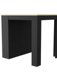Black and Brown 36" Kitchen Island With Storage
