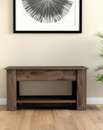 40" Dark Brown Storage Bench with Flip Top