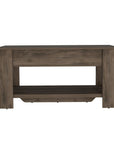 40" Dark Brown Storage Bench with Flip Top