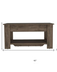 40" Dark Brown Storage Bench with Flip Top