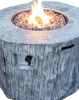 50000 BTU 40" Gray Aluminum Natural Gas Round Fire Pit Table With Cover