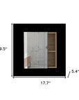 18" Natural Wood Wall Mounted Single Door Medicine Cabinet