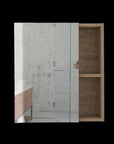 18" Natural Wood Wall Mounted Single Door Medicine Cabinet