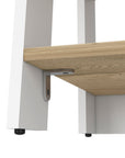 17" Natural And White Wood Linen Cabinet