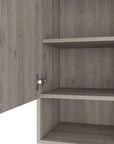 16" Light Gray Wood Wall Mounted Single Door Medicine Cabinet