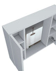 24" White Wood Wall Mounted Double Door Medicine Cabinet
