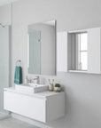 24" White Wood Wall Mounted Double Door Medicine Cabinet