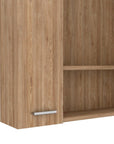 24" Natural Wood Wall Mounted Double Door Medicine Cabinet