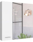24" White Wood Wall Mounted Double Door Medicine Cabinet