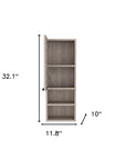 12" Light Gray Wood Wall Mounted Single Door Medicine Cabinet