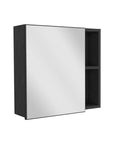 20" Black Wood Wall Mounted Single Door Medicine Cabinet