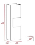 13" Natural Wood Wall Mounted Single Door Medicine Cabinet