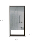 18" Black Wood Wall Mounted Single Door Medicine Cabinet
